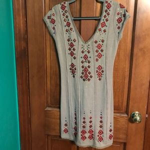 Free People Embellished Mini Dress
